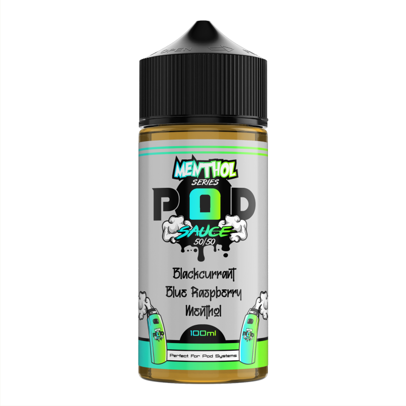 Blackcurrant Blue Raspberry Menthol – Pod Sauce Menthol Series Shortfill