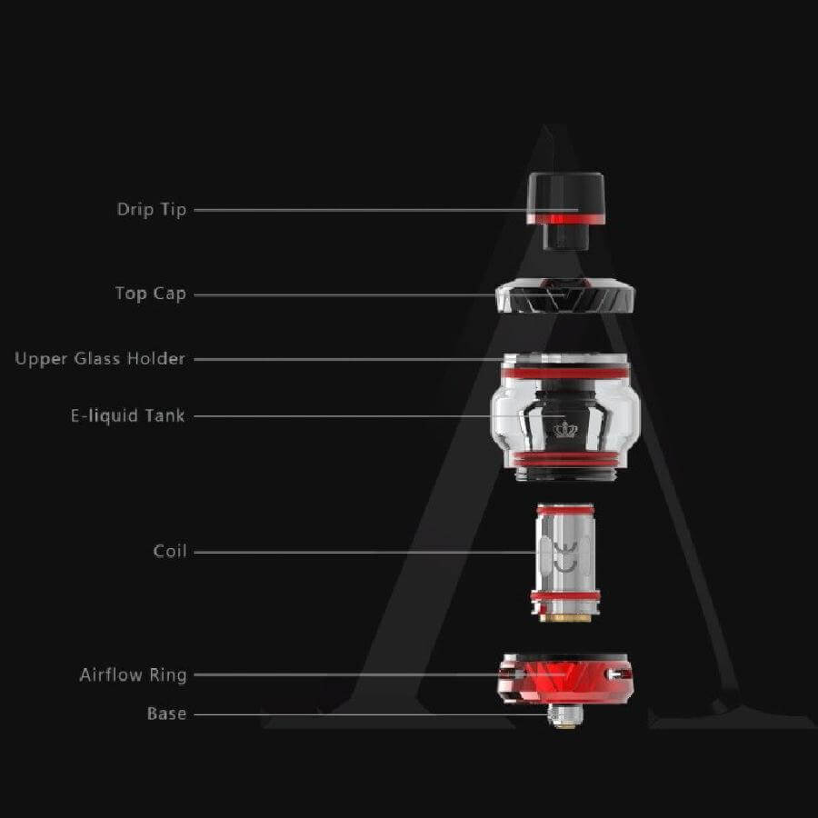 Uwell Crown V Vape Tank - Black