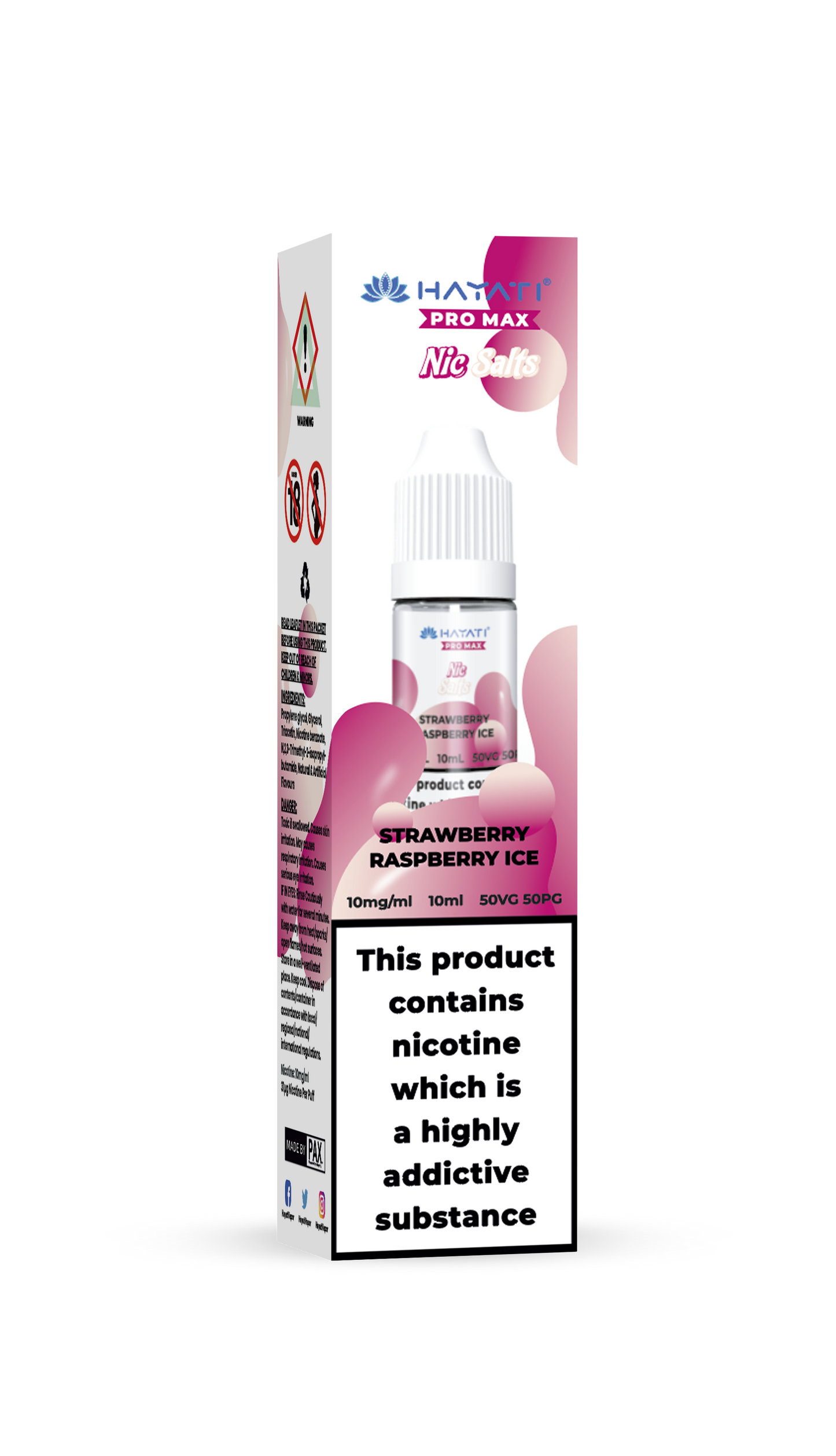 Strawberry Raspberry Ice Hayati Pro Max Nic Salt