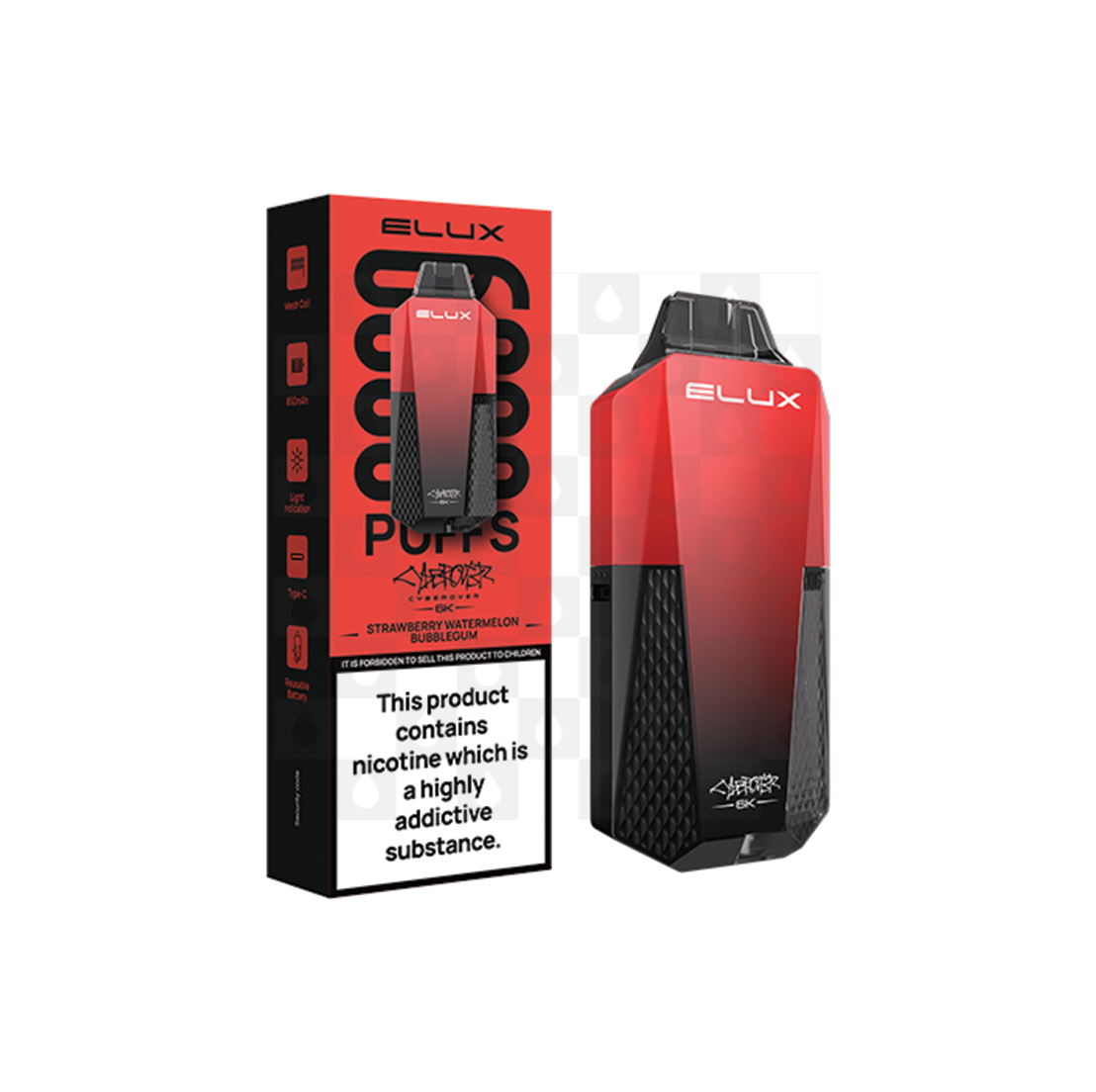 Strawberry Watermelon Bubblegum Elux Cyberover 6k
