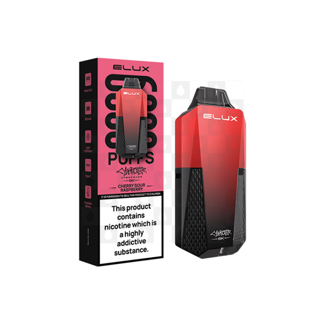 Cherry Sour Raspberry Elux Cyberover 6k