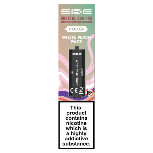 White Peach Razz SKE Crystal 4 in 1 Pod