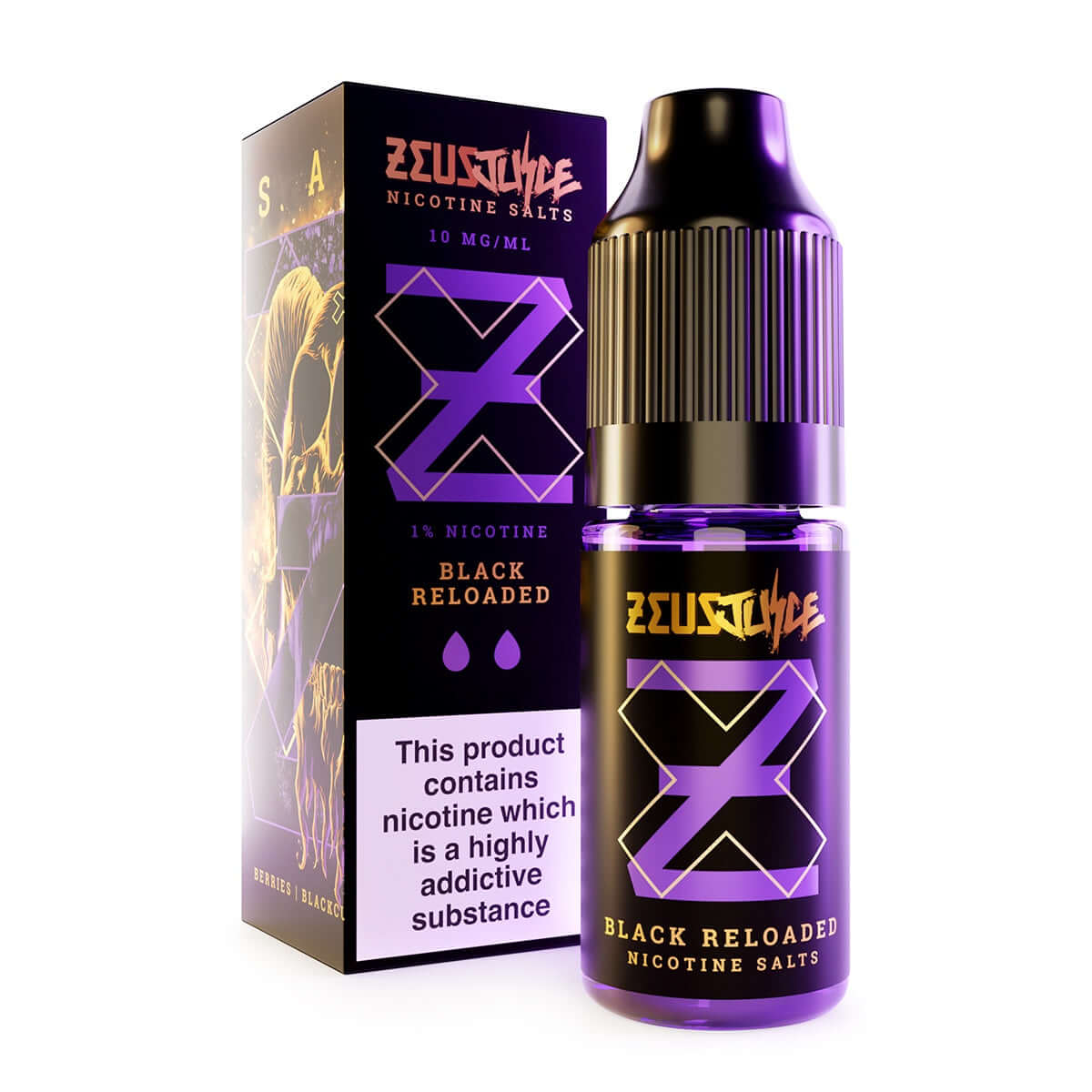 Black Reloaded Nic Salt E-Liquid by Zeus Juice