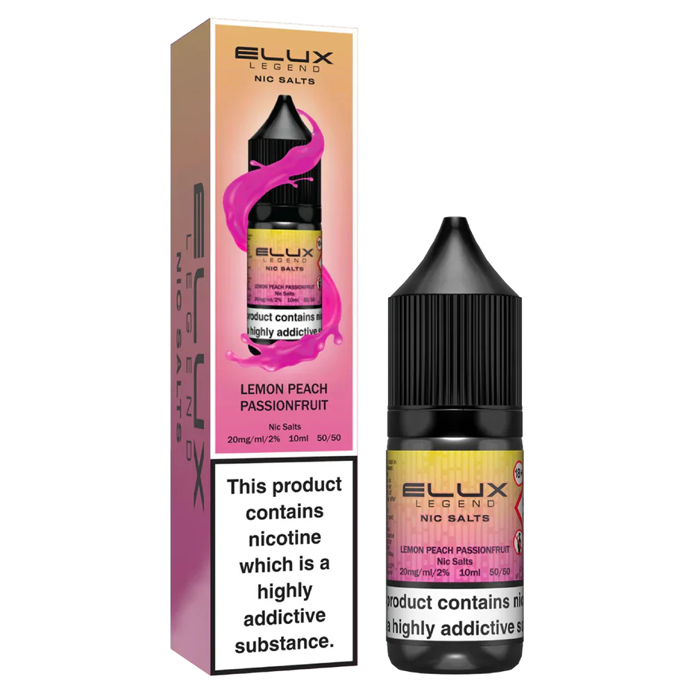 Lemon Peach Passion Fruit Elux Legend Nic Salt