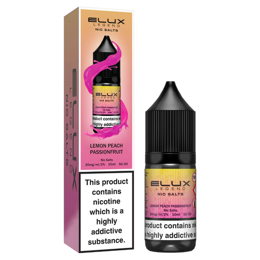 Lemon Peach Passion Fruit Elux Legend Nic Salt