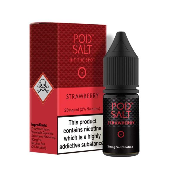Strawberry Nicotine Salt E-Liquid by Pod Salt 50VG